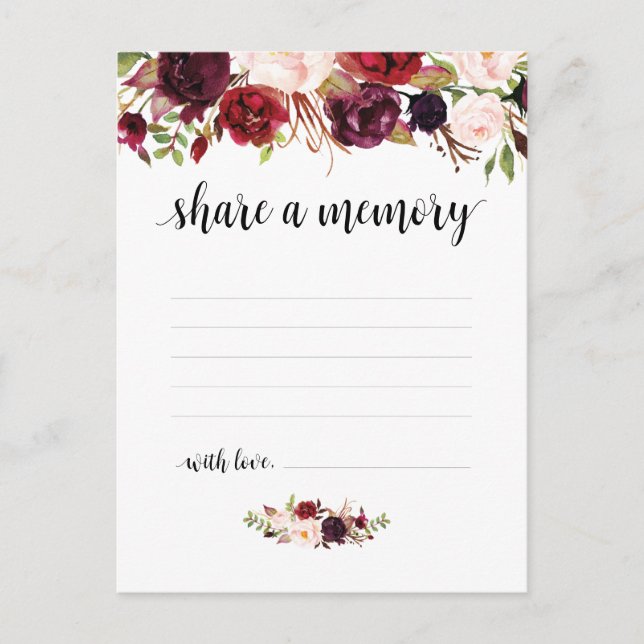 Postal Servicio de funerales, Borgoña, comparte una tarje (Anverso)