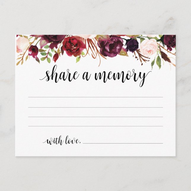 Postal Servicio de funerales, Borgoña, comparte una tarje (Anverso)