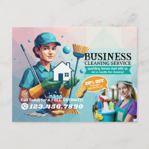 Postal Servicio de limpieza de casas modernas ama de llav