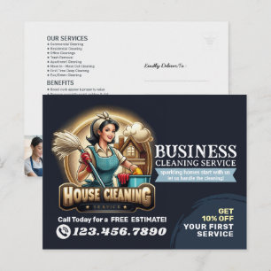 Postal Servicio de limpieza de casas modernas ama de llav