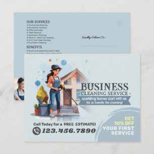 Postal Servicio de limpieza de casas modernas ama de llav