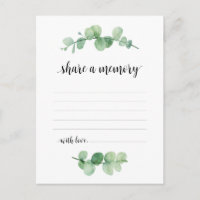 Servicio funeral, Eucalyptus, Compartir una tarjet