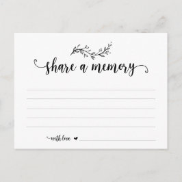 Postal Servicio funeral, fuente negra, Compartir una tarj