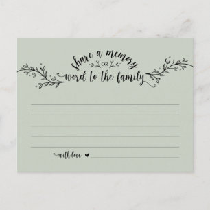 Postal Servicio funeral, Rustic Sage, Comparte una tarjet