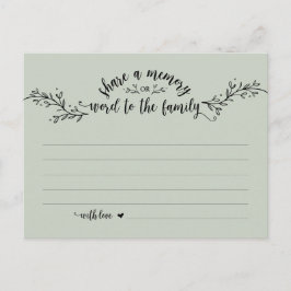 Postal Servicio funeral, Rustic Sage, Comparte una tarjet