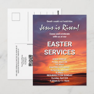 Postal Servicios de la Iglesia de Pascua JESÚS HA RESUCIT