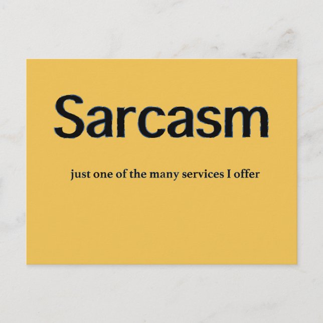 Postal Servicios de sarcasmo (Anverso)
