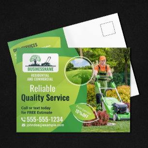 Postal Servicios modernos de jardinería para el cuidado d