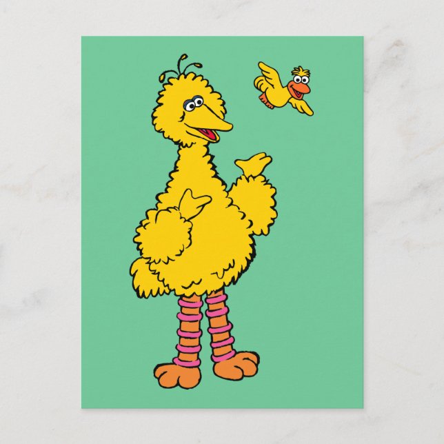 Postal Sesame Street | Big Bird y Little Bird (Anverso)