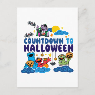 Postal Sesame Street Cuenta regresiva para Halloween