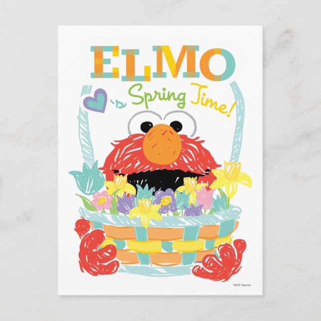 Postal Sesame Street - Elmo | Primavera (Anverso)