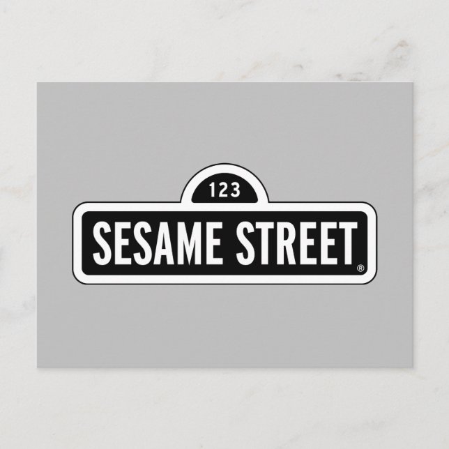 Postal Sesame Street | Logotipo B&W (Anverso)