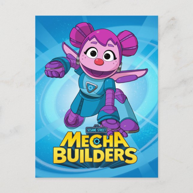 Postal Sesame Street | Mecha Builders Abby En Acción (Anverso)