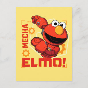 Postal Sesame Street   Mecha Builders Diseño de Elmo