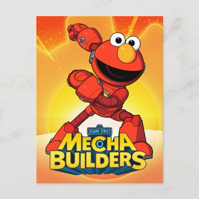 Postal Sesame Street | Mecha Builders Elmo (Anverso)