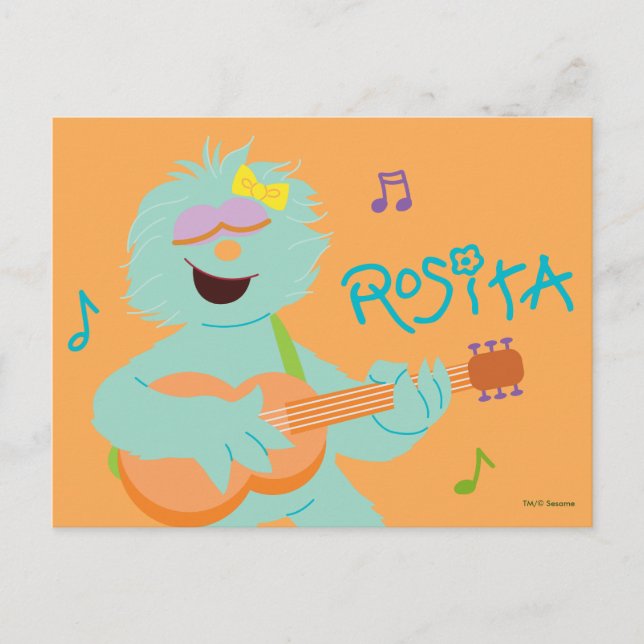 Postal Sesame Street | Rosita Playing Guitar (Anverso)