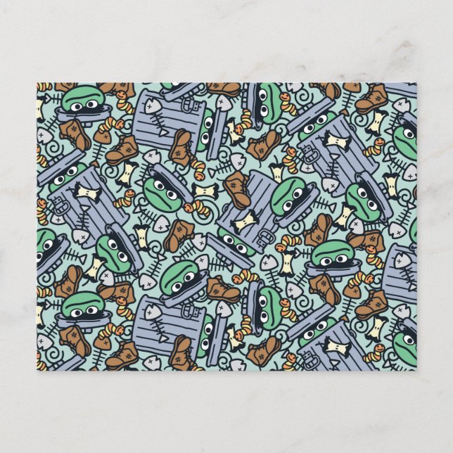 Postal Sésamo | Oscar el patrón de grupo (Anverso)