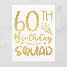 Postal Sesenta Cumpleaños Equipo 60 Fiesta Crew