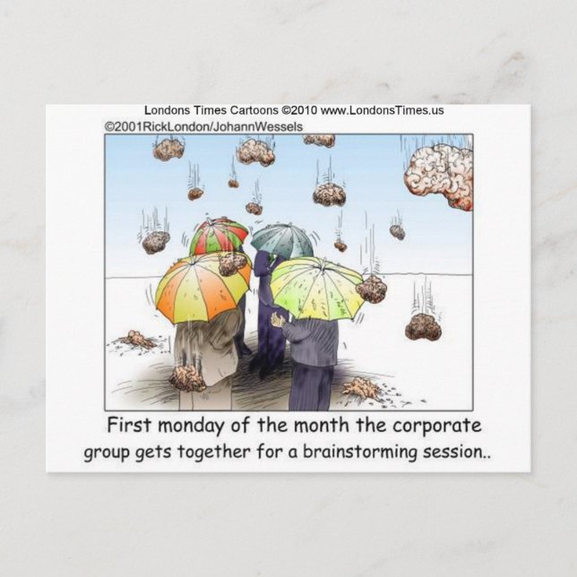 Postal Sesión de lluvia de ideas Camisetas divertidas Taz (Anverso)