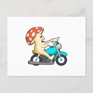 Postal Seta como Motociclista con Motocicleta