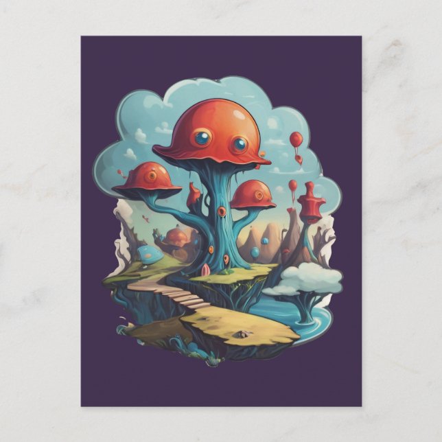 Postal Setas en el Surreal Place of Magic y Psychedeli (Anverso)