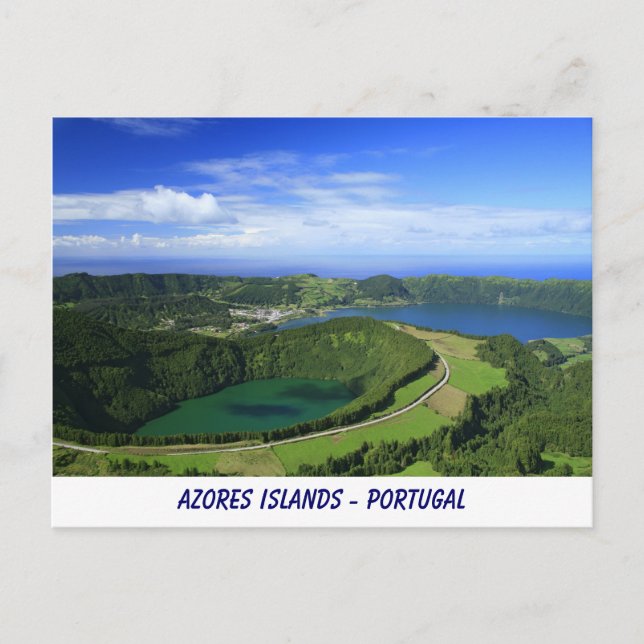 Postal Sete Cidades, Azores (Anverso)