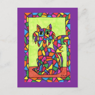 Postal Seted Glass Kitty