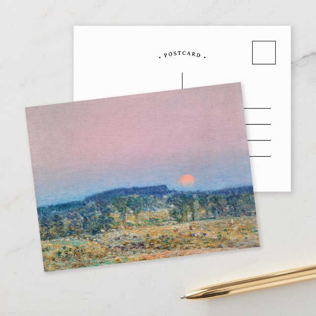 Postal Setiembre Moonrise | Childe Hassam (Subido por el creador)