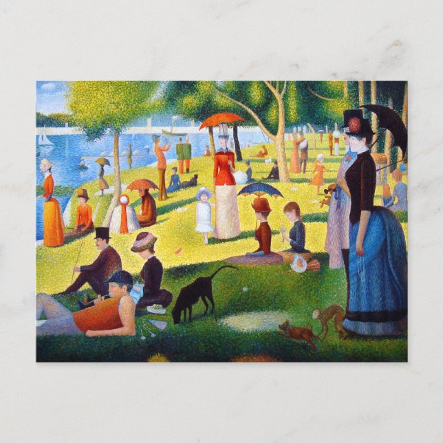 Postal Seurat: Domingo en La Grande Jatte (Anverso)