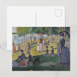 Postal Seurat Domingo La Grande Jatte Arte Fino