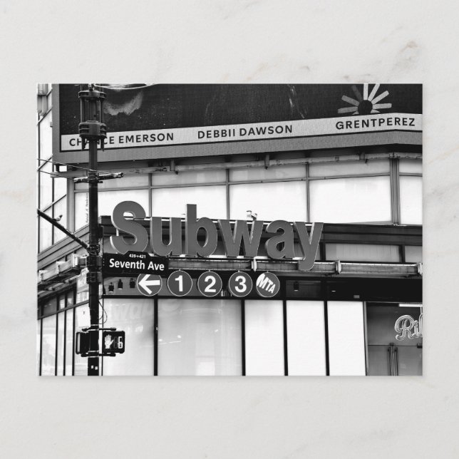 Postal Seventh Avenue Subway  (Anverso)