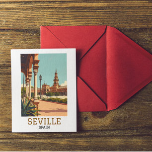 Postal Sevilla retro España Andalucía Arquitectura