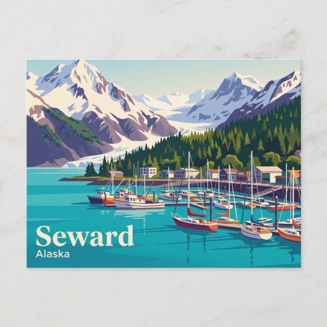 Postal Seward, Alaska EE. UU. (Anverso)