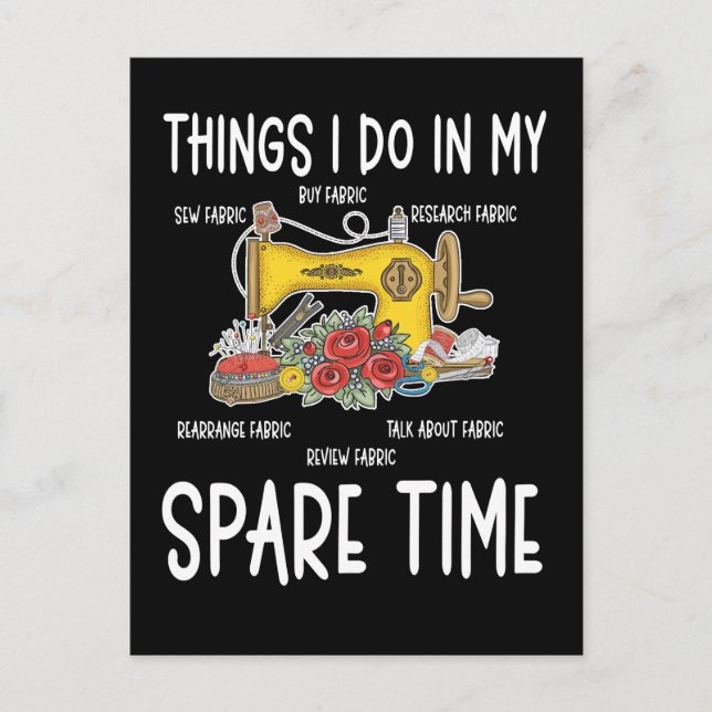 Postal Sewing Humor Funny Quilting Quote (Anverso)