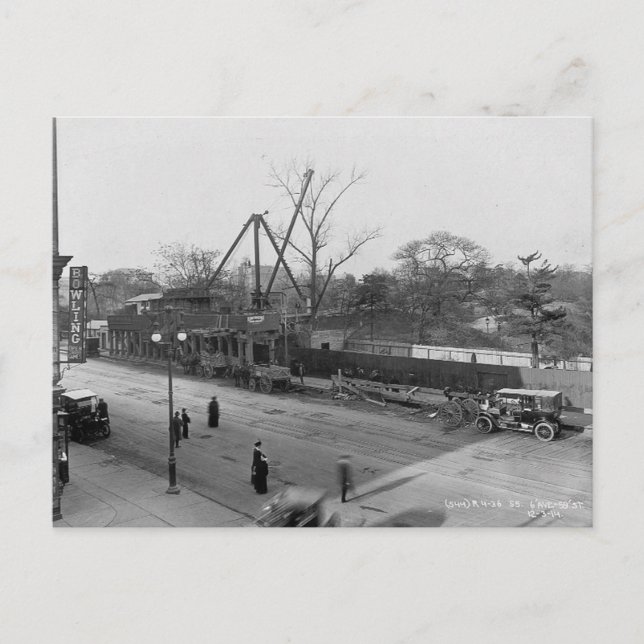 Postal Sexta Avenida y 59th Street View Central Park NYC (Anverso)