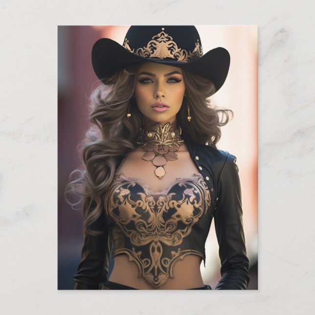 Postal Sexy Cowgirl (Anverso)
