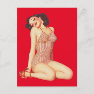 Postal ¡Sexy! Vintage Pin up Art Postcard