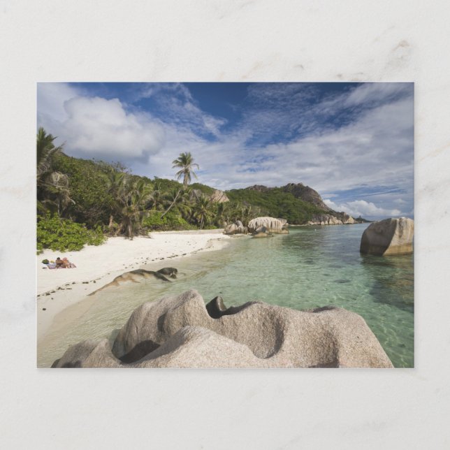 Postal Seychelles, isla de La Digue, finca de L'Union (Anverso)