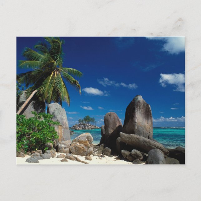 Postal Seychelles, isla Mahe, playa Anse Royale. (Anverso)