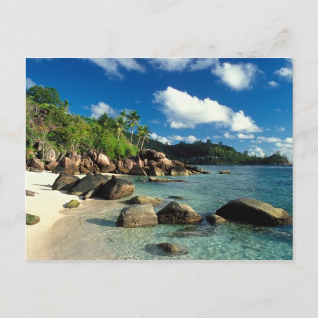 Postal Seychelles, la isla Mahe, la playa Anse Royale. 3 (Anverso)