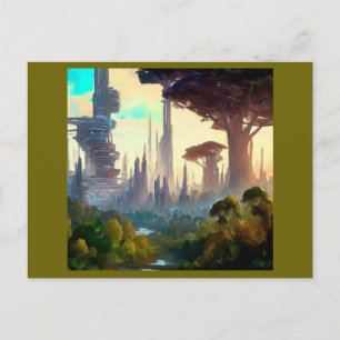 Postal SF - Ciudad Sobre El Planeta Forestal 1