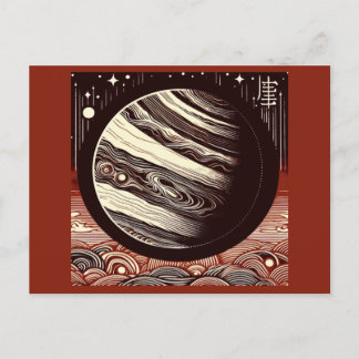 Postal SF Jupiter Woodcut 2