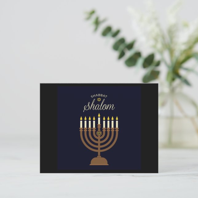 Postal Shabat Shalom (Anverso de pie)