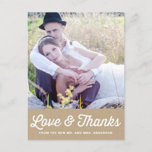 POSTAL SHABBY CHIC   BODA DE FOTOS GRACIAS A USTED POSTCA