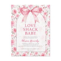 Shabby Chic Coquette Pink Love Shack Baby Shower