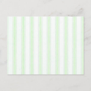 Postal Shabby Chic Rayas verdes y blancas