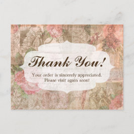 Postal Shabby Chic Victorian Ladies Fashion Gracias