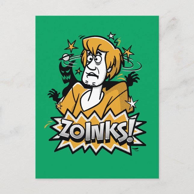 Postal Shaggy "¡Zoinks!" Gráfico de semitono (Anverso)