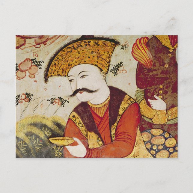 Postal Shah Abbas I y una oferta de Courtier (Anverso)