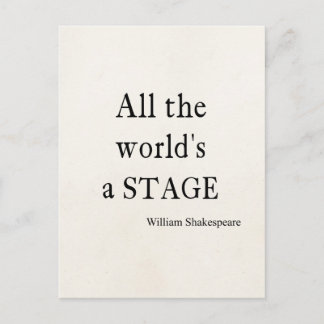 Postal Shakespeare cita citas en escena de All the World
